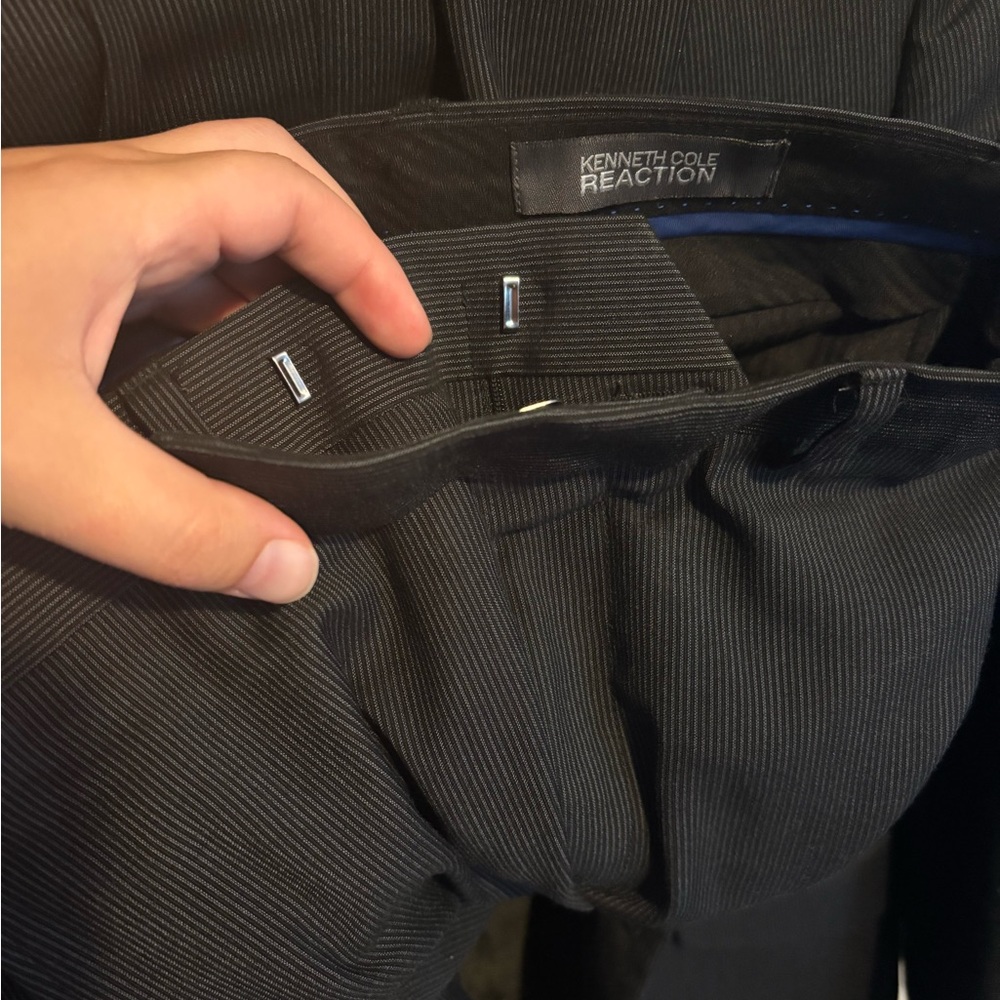 Kenneth Cole Dark Gray Men's Suit Jacket and Pants - Picture 7 of 7